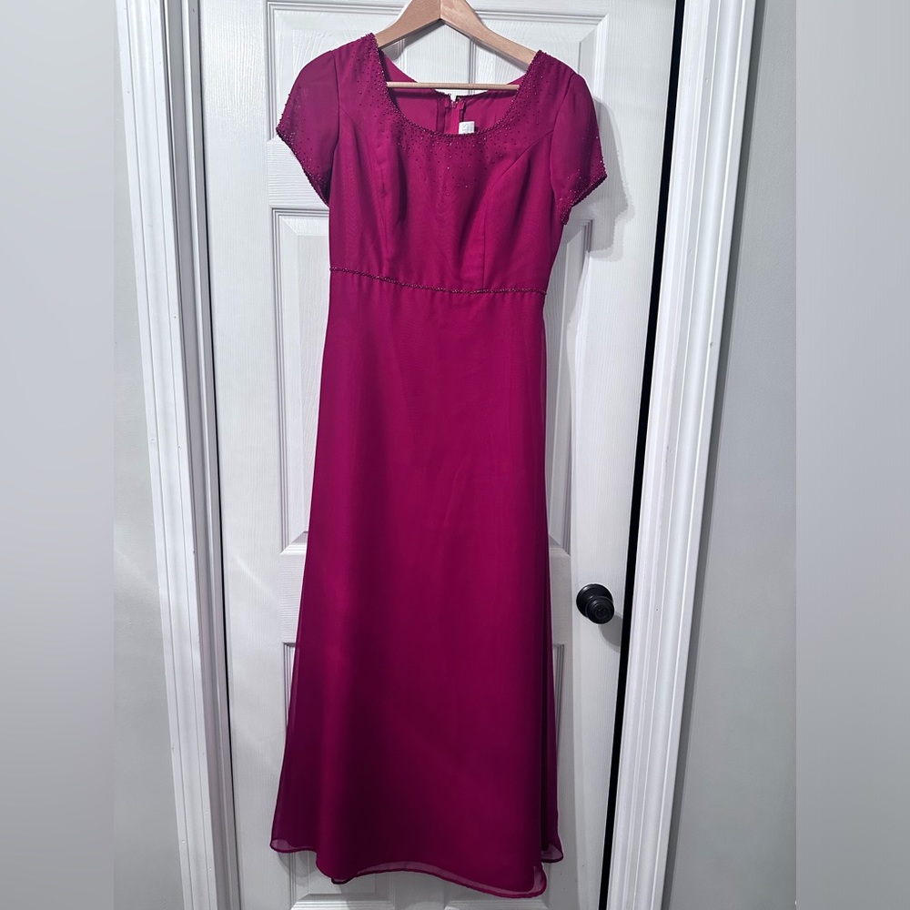 Long red formal dress